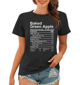Baked Green Apples Nutrition Facts Label Women T-shirt - Monsterry CA