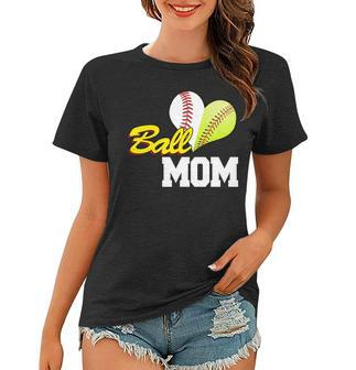 Ball Mom Heart Baseball Fan Women T-shirt - Monsterry DE