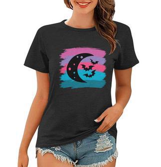 Bat Moon Funny Halloween Quote Women T-shirt - Monsterry