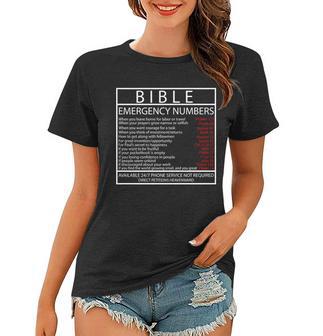 Bible Emergency Hotline Numbers Women T-shirt - Thegiftio UK