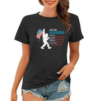 Biden Funny Bigfoot Sayings Usa Flag For Sasquatch Believe Women T-shirt - Thegiftio UK