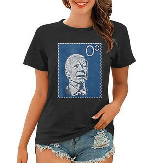 Biden Zero Cents Stamp 0 President Joe Tshirt Women T-shirt - Monsterry