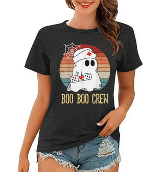 Boo Boo Crew Funny Nurse Halloween Ghost Costume Rn Vintage V2 Women T-shirt - Thegiftio UK