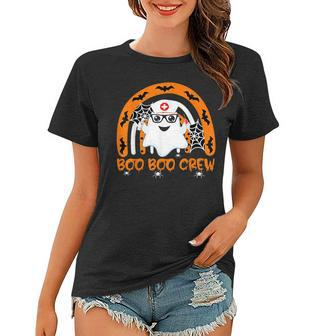 Boo Boo Crew Ghost Doctor Emt Halloween Nurse Women T-shirt - Seseable