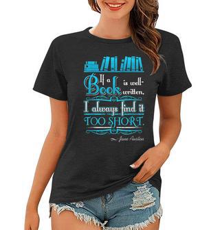 Bookworm Jane Austen Gifts Literary Reading Women T-shirt - Seseable