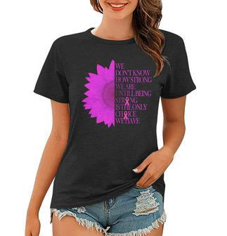 Breast Cancer Awareness Sunflower Quote Tshirt Women T-shirt - Monsterry AU