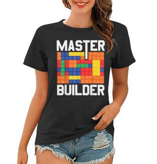 Brick Builder Funny Blocks Master Builder V3 Women T-shirt - Thegiftio UK