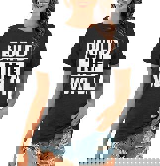 Build The Wall Box Logo Tshirt Women T-shirt - Monsterry