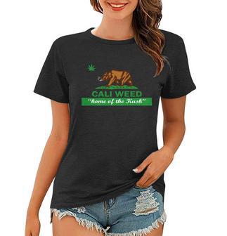 Cali Weed California Republic Flag Women T-shirt - Monsterry UK