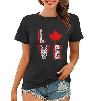 Canada Love Canadian Maple Leaf Women T-shirt - Monsterry UK