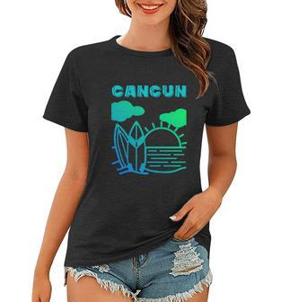 Cancun Mexico Beach Summer Vacation Graphic Design Printed Casual Daily Basic V4 Women T-shirt