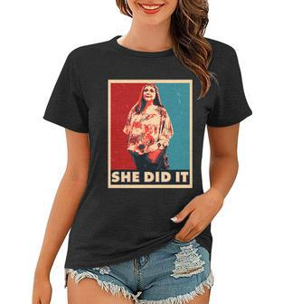 Carole Baskin Election Poster She Did It Women T-shirt - Monsterry AU