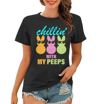 Chillin With My Peeps Women T-shirt - Monsterry
