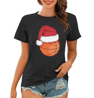 Christmas Basketball Santa Graphic Design Printed Casual Daily Basic Women T-shirt
