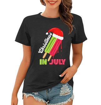 Christmas In July Watermelon Ice Pops Fun Christmas In July Women T-shirt - Monsterry CA