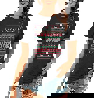 Christmas Santa Paws Ugly Christmas Sweater Graphic Design Printed Casual Daily Basic Women T-shirt - Thegiftio