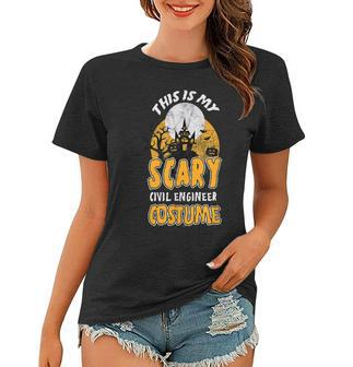 Civil Engineer Halloween This Is My Costume Trick Or Treat Women T-shirt - Seseable