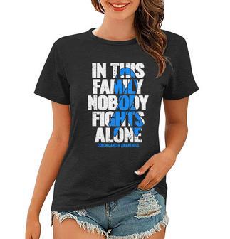 Colon Cancer Awareness Shirts Family Colon Cancer Awareness Women T-shirt - Thegiftio UK