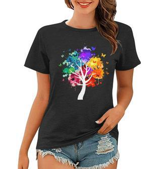 Colorful Tree Of Life Tshirt Women T-shirt - Monsterry