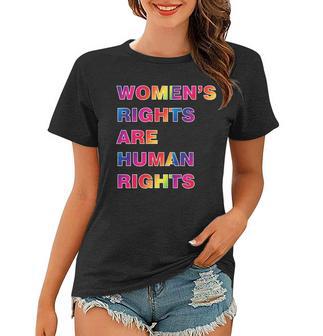 Colorful Womens Rights Are Human Rights Tshirt Women T-shirt - Monsterry CA