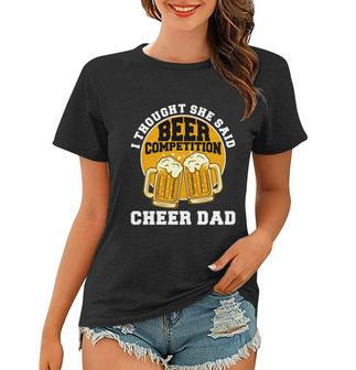 Cool Cheer Dad Gift For Men Funny Beer Cheerleading Dad Funny Gift Women T-shirt - Thegiftio UK