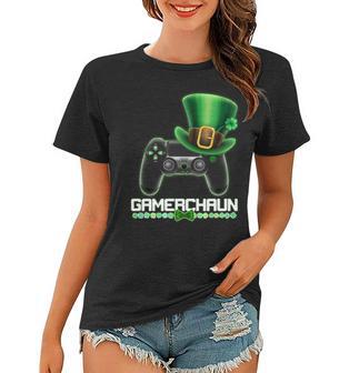 Cool St Patricks Day Gamerchaun Game Controller Leprechaun Women T-shirt - Monsterry AU