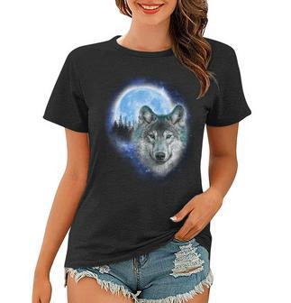 Cosmic Wolf Women T-shirt - Thegiftio UK