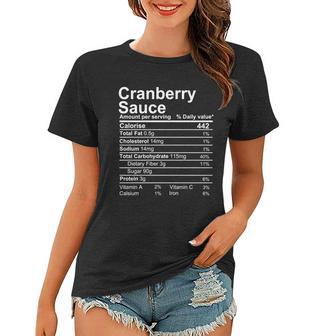 Cranberry Sauce Nutrition Facts Label Women T-shirt - Monsterry CA