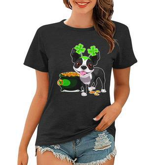 Cute Boston Terrier Shamrock St Patricks Day Women T-shirt - Monsterry AU