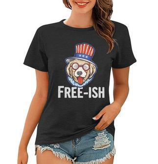 Cute Dog Funny 4Th Of July Independence Day Freeish Plus Size Graphic Women T-shirt - Monsterry UK