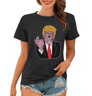 Cute Halloween Funny Halloween Day Zombie Donald Trump Graphic Design Printed Casual Daily Basic Women T-shirt - Thegiftio UK