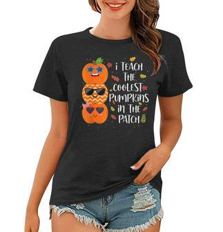 Cute I Teach The Coolest Pumpkins In The Patch Teacher Women T-shirt - Thegiftio UK
