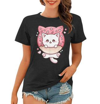 Cute Kawaii Cats Donut Anime Lover Otaku Funny Cats Japanese Women T-shirt - Thegiftio UK