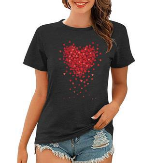 Cute Valentines Day Messy Heart Shapes Women T-shirt - Monsterry CA