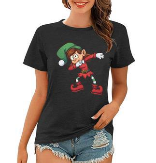 Dabbing Elf Cute Funny Christmas Tshirt Women T-shirt - Monsterry AU