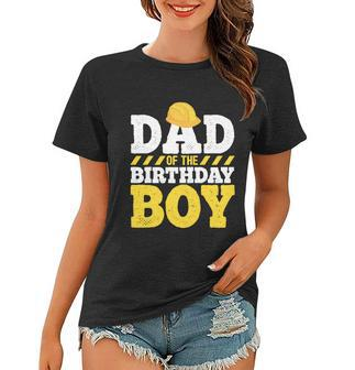 Dad Of The Birthday Boy Construction Birthday Party Hat Men Graphic Design Printed Casual Daily Basic Women T-shirt - Thegiftio UK