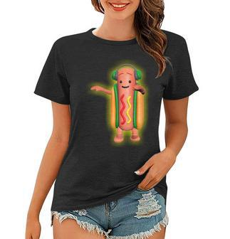 Dancing Hot Dog Funny Filter Meme Tshirt Women T-shirt - Monsterry