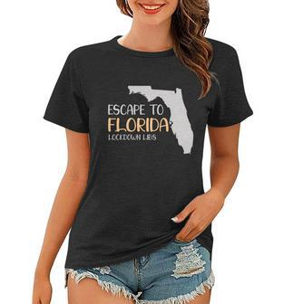 Desantis Escape To Florida Cute Gift Women T-shirt - Monsterry DE