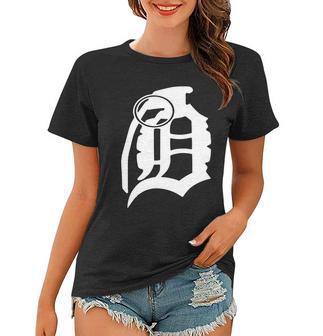 Detroit English D Grenade Michigan Logo Tshirt Women T-shirt - Monsterry UK