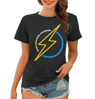 Down Syndrome Awareness Lightning Bolt Women T-shirt - Thegiftio UK