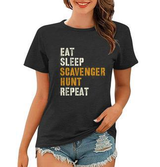 Eat Sleep Scavenger Hunt Repeat Halloween Activity Squad Cool Gift Women T-shirt - Monsterry UK