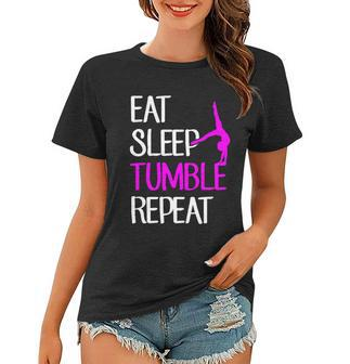 Eat Sleep Tumble Repeat Gift Funny Gymnastics Gymnast Meaningful Gift Women T-shirt - Thegiftio UK