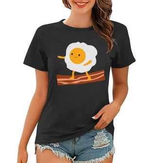 Egg Surfing On Bacon Women T-shirt - Monsterry