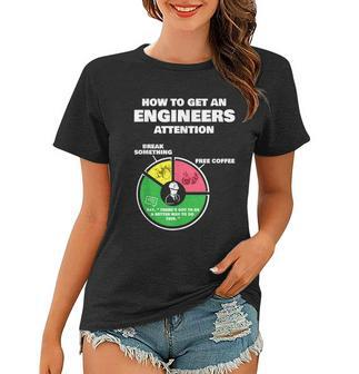 Engineer Engineering Gifts How To Get Engineers Attention Women T-shirt - Monsterry AU