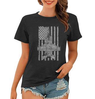 F18 Super Hornet Jet Airplane Vintage Flag Tshirt Women T-shirt - Monsterry AU