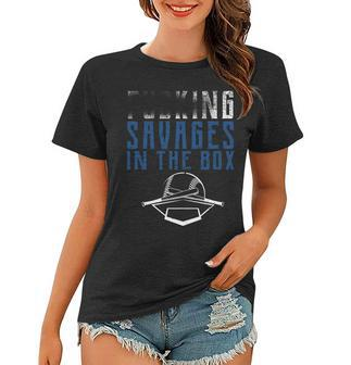 Faded Fn Savages In The Box Baseball Women T-shirt - Monsterry DE