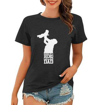 Fathers Day Gift Raised By A Hero Called Dad Fathers Day Design And Typography Women T-shirt - Thegiftio UK