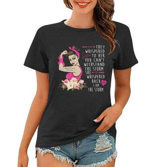 Fight Breast Cancer Quote Messy Bun Tshirt Women T-shirt - Monsterry DE