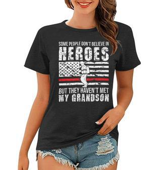 Firefighter Proud Fireman Grandpa Of A Firefighter Grandpa Women T-shirt - Seseable