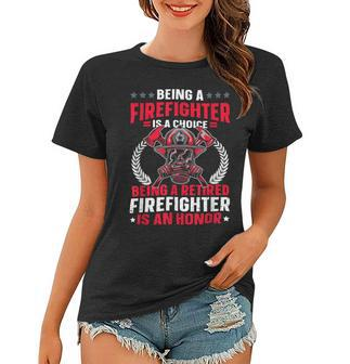 Firefighter Retirement Fireman & Fire Firefighter Retired Women T-shirt - Seseable